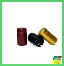 CAPSULE TERMORETRAIBILI PVC 33x55mm COPRITAPPO CF100PZ NERO ORO BORDEAUX