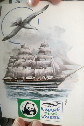 Cartolina nave amerigo - cartolina,