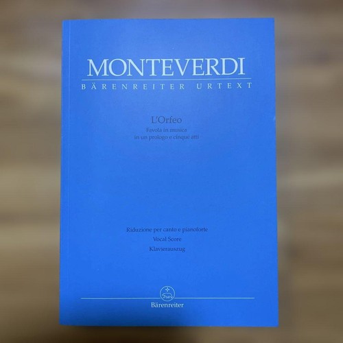 Monteverdi orfeo opera score - l'orfeo,