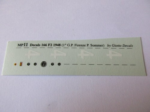 Decal ferrari 166 - decal, 1°