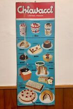 INSEGNE PUBBLICITARIE LISTINO PREZZI GELATI CHIAVACCI VINTAGE BUONE CONDIZIONI 