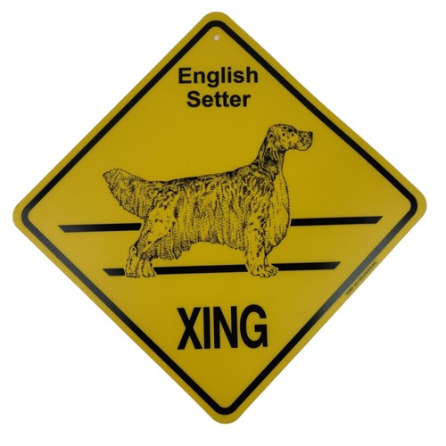 English setter dog xing sign - english,