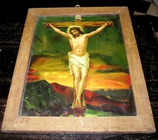 Gesù in Croce cromolitografia