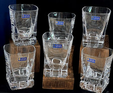 Set 6 bicchieri da whisky Cristal de Sevres in orig. Scatola con adesivi vecchio stile