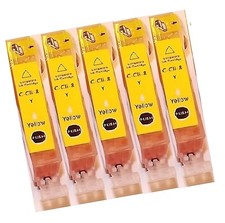 5 cartucce stampante gialle