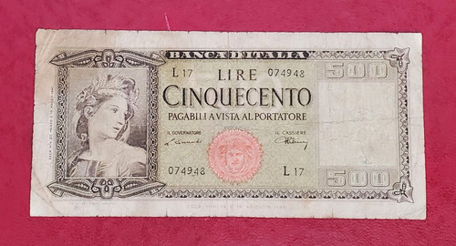 Banconota 500 lire italia - banconota,