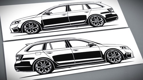 Adesivo skoda octavia - octavia, rs