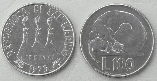 San marino 100 lire moneta - marino,