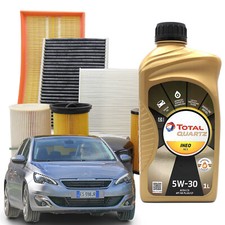 KIT TAGLIANDO CITROEN C3 PICASSO 1.6 HDI 90CV 66KW DAL 02/2009 + TOTAL INEO 5W30