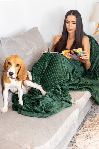 Coperta pile fala verde - fala,
