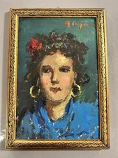 quadro antico olio su tela Del