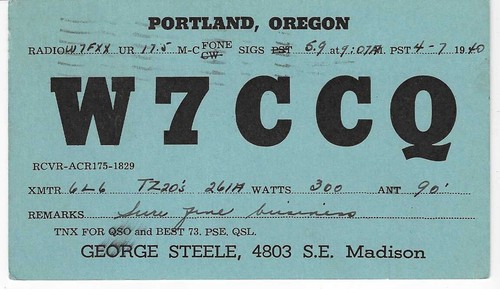 Scheda radio qsl 1940 - scheda,