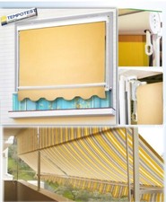 TENDE DA SOLE CON GUIDE LATERALI  E BRACCI , Tessuto Parà  Termosaldato  -40%   