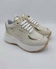 Janet&Janet sneakers beige in pelle