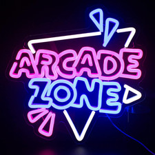 ARCADE ZONE Segno Al Neon Rosa