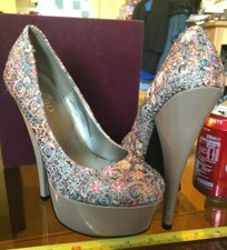 Scarpe tacco alto panna