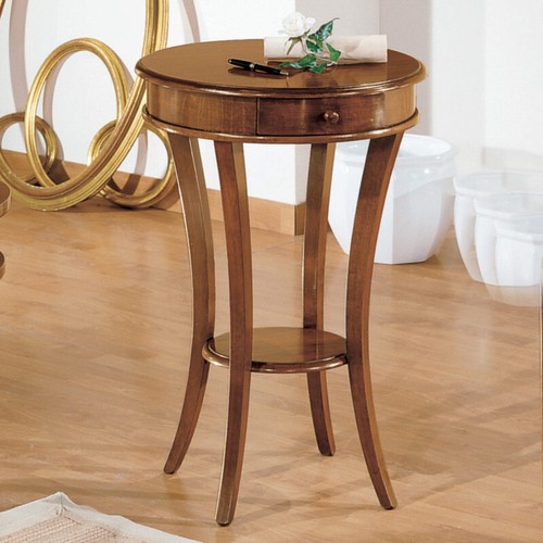 Tavolino legno rotondo con - legno,