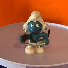 Puffo con Radio Cuffie SMURF SMURFS SCHTROUMPF Peyo 1981