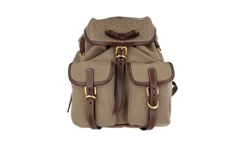Zaino prada logo jacquard tela - zaino,