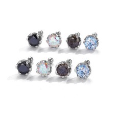 Orecchini solitario in argento