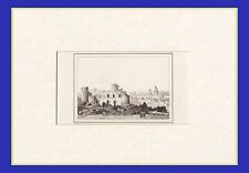 CATANIA,  litografia di LEMAITRE , pubblicata nel 1835 , montata su passepartout