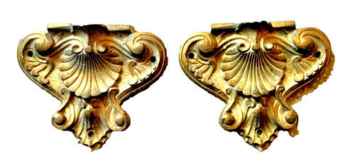 Coppia antichi fregi bronzo - fregi, in