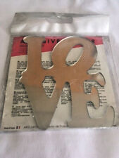 Specchio adesivo decoro parete muro mobili 10x10 cm scritta Love specchietto 