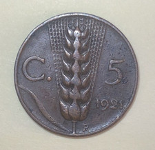 5 centesimi 1921 - Re Vittorio