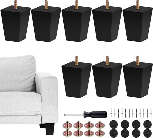 Gambe per mobili quadrate nere - mobili,