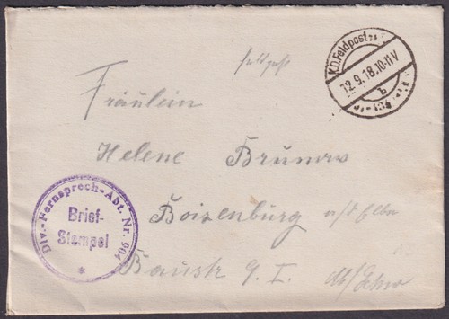 Feldpost divisione reparto - divisione,
