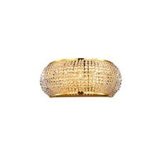 Applique a parete in metallo dorato Diffusore perle cristallo molato AP3
