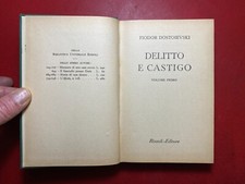 DOSTOIEVSKI - DELITTO E CASTIGO Vol.1 Vecchia BUR n.356/359 (Anni '50) Libro