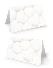 25 segnaposto a forma di cuore