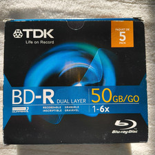 5 TDK Blu-ray BD-R 6x 50GB - Disco Blu ray ad alta capacità