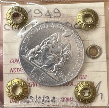 CITTA' DEL VATICANO PIO XII 5 LIRE 1949 sigillata qFDC SUBALPINA