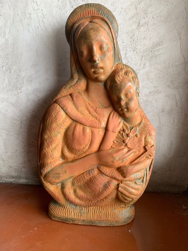 Madonna con bambino terracotta