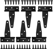 6 Cerniere Nere per Porta, Cerniere a T, Cerniere in Metallo, Cerniere per Porte