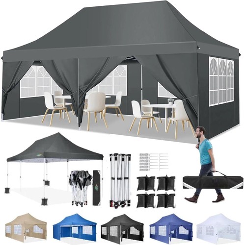 Gazebo pieghevole 3x6m - 3x6m, con