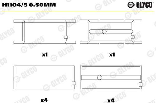 Cuscinetti albero motore glyco - cuscinetti,