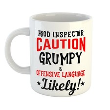 GRUMPY Alert – ATTENZIONE ISPETTORE ALIMENTARE LINGUAGGIO OFFENSIVO PROBABILE tazza regalo