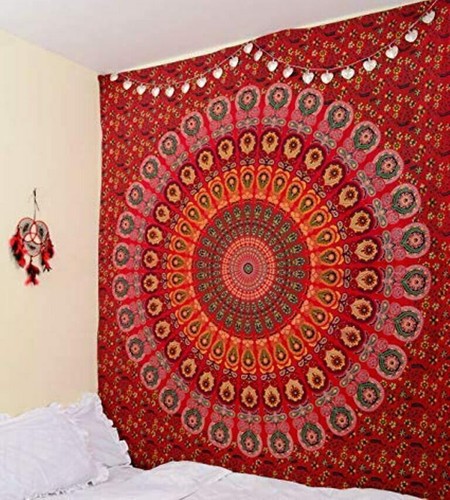 Copriletto indiano hippie