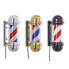 BARBER POLE LED da interno Insegna luminosa da barbiere Argento – Oro – Nero