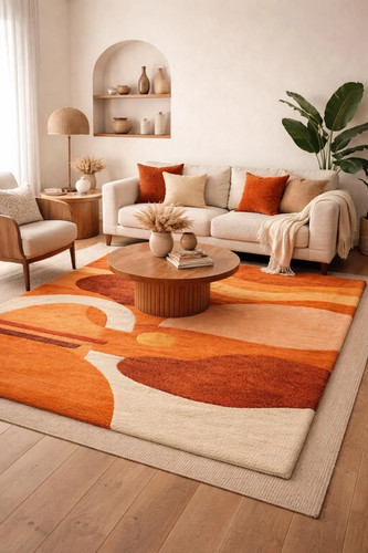 Tappeto moderno trapuntato - , a