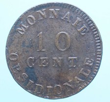 ANVERSA NAPOLEONE 10 CENTIMES 1814 BRONZE COIN MONETA BRONZO COLLEZIONE CURRENCY
