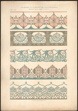1900 Lithographie Frises