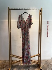 vestito in seta con fantasia a