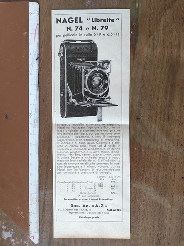 Antica pubblicità del 1932