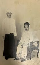 Vecchia foto in albumina Birmania Myanmar costumi birmani albumina albumina Mandalay B