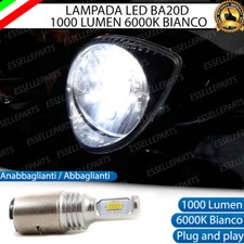 LAMPADA LED BA20D 6000K 1000 LUMEN APRILIA SCARABEO 50 MOTO MOTORINI SCOOTER