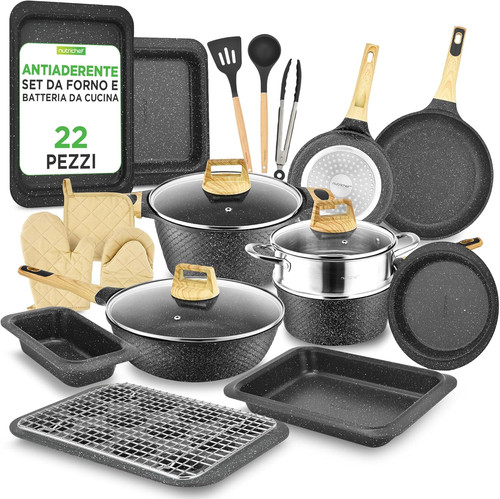 Set pezzi marmo nero - 22,